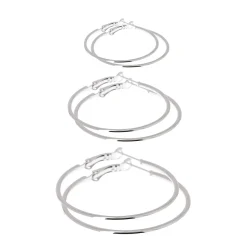 3 paires de Créoles acier