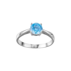 Bague acier Luz zircon turquoise