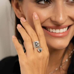 Bague acier Luza Charms
