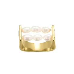 Bague Altéa acier doré or