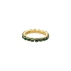 Bague Avenue strass verts