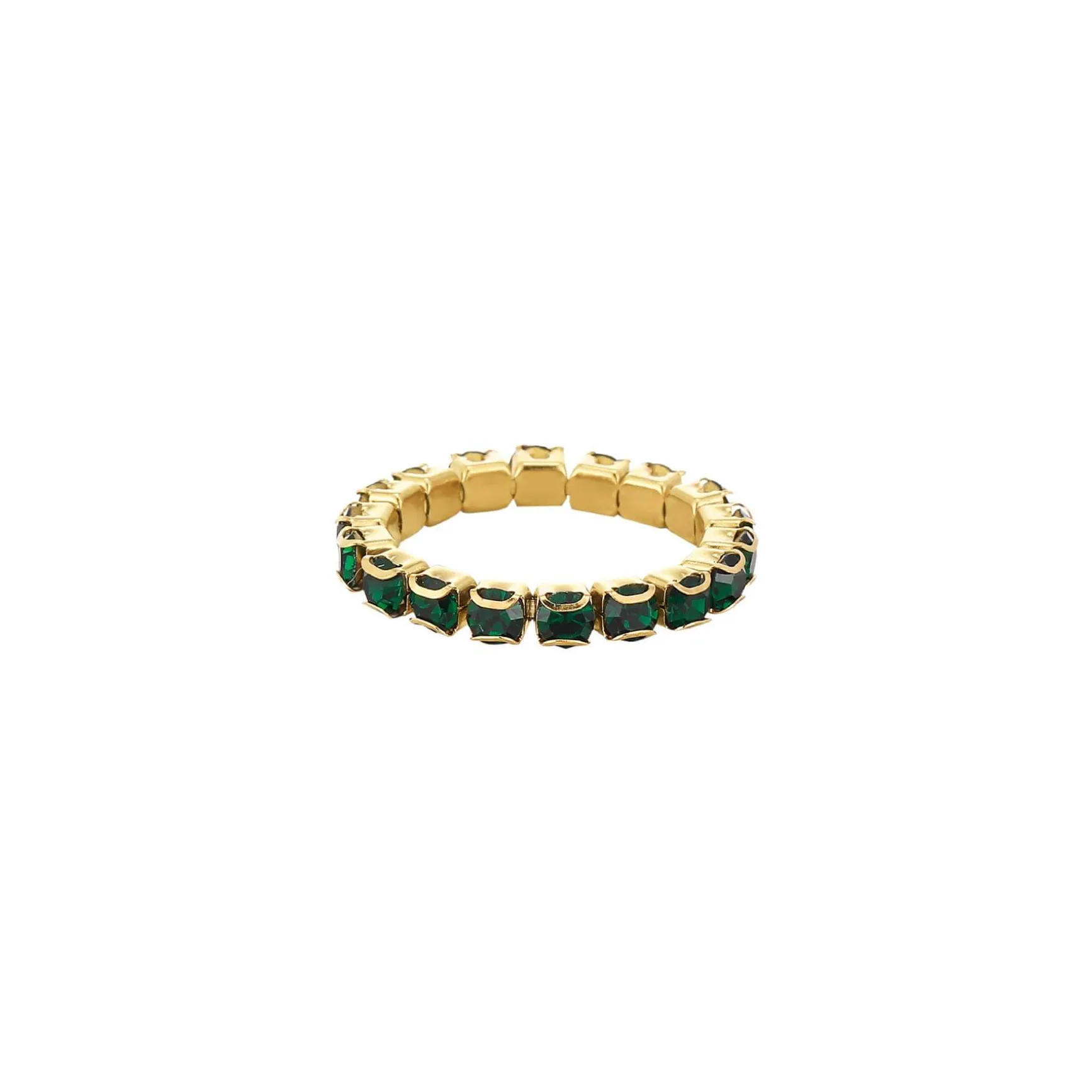 Bague Avenue strass verts