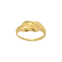 Bague Carmen acier doré or