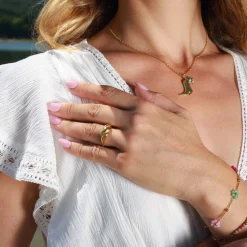 Bague Carmen acier doré or