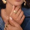 Bague Cassiopé acier doré or