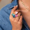 Bague Charlene acier doré or