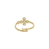 Bague Croix zircons blancs