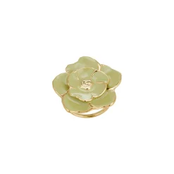Bague Eden verte acier doré or