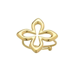 Bague Eléonore acier doré or