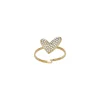 Bague Emmy acier doré or strass