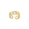 Bague Eolia acier doré or