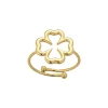 Bague Evy acier doré or