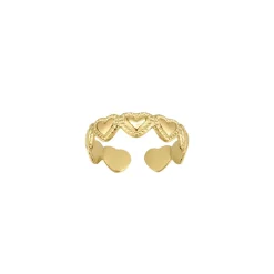 Bague Forever love acier doré or