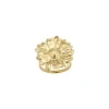 Bague Ingrid acier doré or