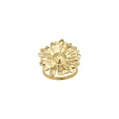 Bague Ingrid acier doré or