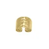Bague Jupiter martelée acier doré or