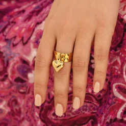 Bague Kapri acier doré or