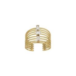 Bague Karisa acier doré or