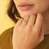 Bague Lia acier doré or