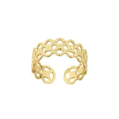 Bague Lia acier doré or