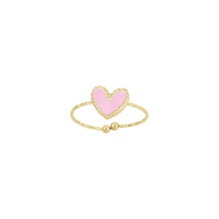 Bague Lolly rose acier doré or