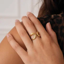Bague Lottie acier doré