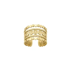 Bague Lucie acier doré or