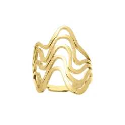 Bague Lupa acier doré or