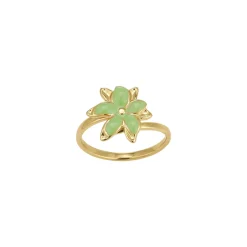 Bague Maddy Verte acier doré or