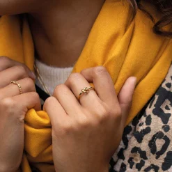 Bague Maeva acier doré or
