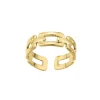 Bague Maillons acier doré or