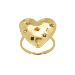 Bague Margaret acier doré or