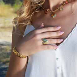 Bague Margaret acier doré or