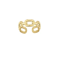 Bague Marie acier doré or