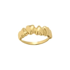 Bague Mathilde acier doré or