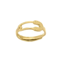 Bague Michka acier doré or