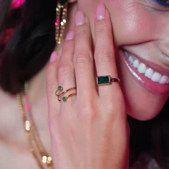 Bague Mila Strass vert