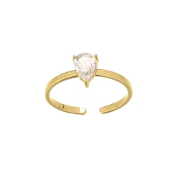 Bague Nirvana acier doré or
