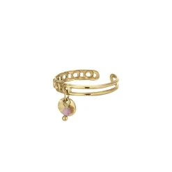 Bague Olia acier doré or