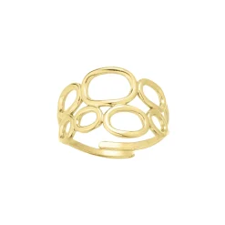 Bague Paule acier doré or