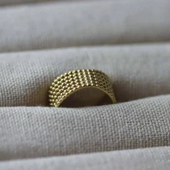Bague Perles acier
