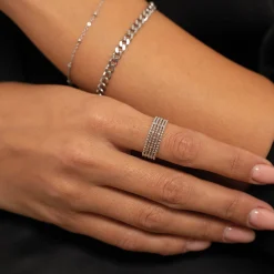 Bague Perline acier