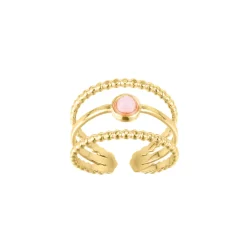 Bague Pépite Quartz rose