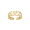 Bague Rialto acier doré or