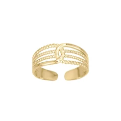 Bague Rialto acier doré or