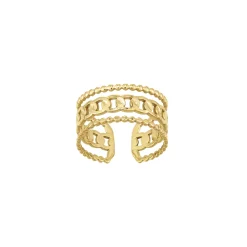 Bague Rénata acier doré or