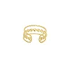 Bague Rosaria acier doré or