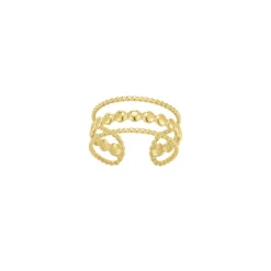 Bague Rosaria acier doré or