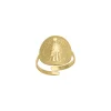 Bague République Française acier doré or