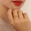 Bague Sally acier doré or
